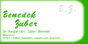 benedek zuber business card